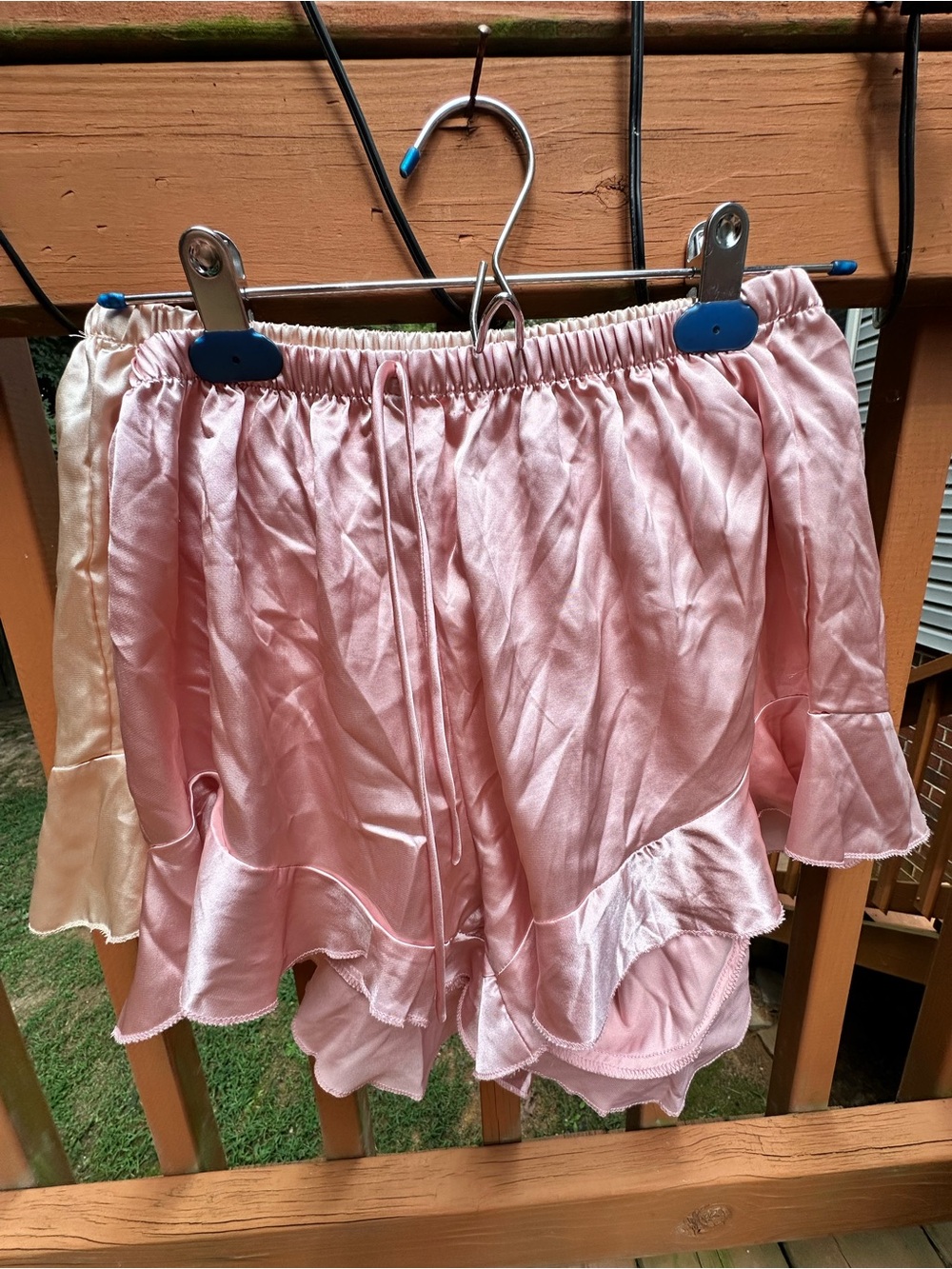 Silky Pink Ruffle Sleep Shorts - Women